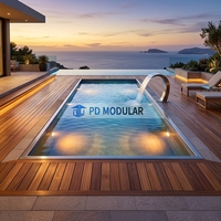 Piscine Spa Extérieure Préfabriquée en Conteneur d'Acier Galvanisé 2x40 pieds - Modèle Magic House