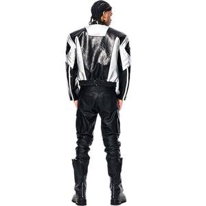 Giacca in Pelle da Uomo Personalizzata DIHUI OEM, Design alla Moda con Colletto Alto, Giacca da Moto Neutra - Product Image 2