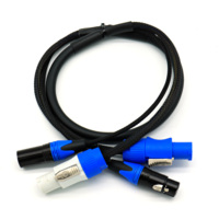Câble hybride en gros XLR Powercon DMX, câble de scène combiné 3 broches DMX et alimentation 3G1.5, 1m 2m 3m 4m 10m