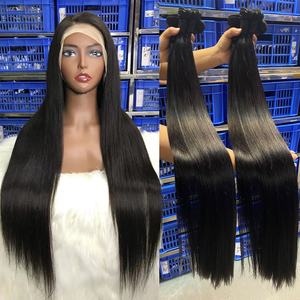 送货批发廉价供应商混纺编织女性波浪100% 原装高清无胶<span class=keywords><strong>30</strong></span>英寸高清蕾丝正面人发假发 - Product Image 2