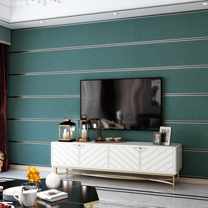 5D sang trọng da lộn vải vàng lá hình học sọc hình nền cuộn không dệt trang trí nội thất bức tranh tường wallcoverings TV nền - Product Image 4