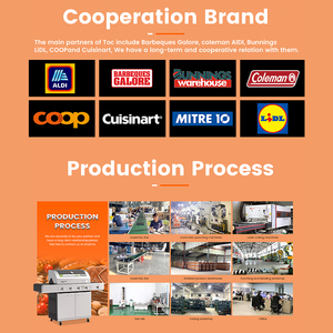 Gril à gaz de <span class=keywords><strong>barbecue</strong></span> de brûleurs de la partie extérieure matérielle 3 d'acier inoxydable de couleur noire avec deux brûleurs latéraux - Product Image 6