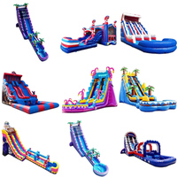 Château gonflable avec toboggan aquatique pour enfants, en PVC, idéal pour les fêtes aquatiques commerciales d'été, vente directe usine