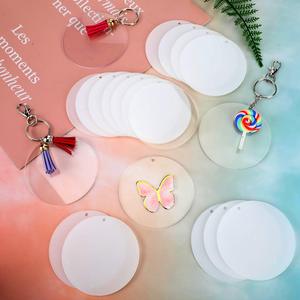 3 Zoll Acryl-Rohlinge Weihnachtsbaumschmuck Transparenter Kreisschmuck Klarer Runder Acryl-Weihnachtsbaumschmuck XQA088 - Product Image 3