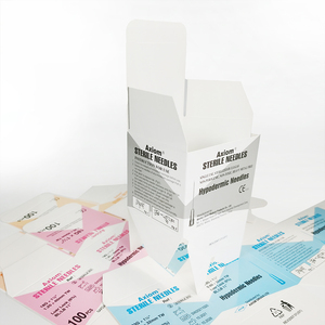 Caja de cartón plegable blanca personalizada, cajas de embalaje personalizadas, píldoras de <span class=keywords><strong>rinoceronte</strong></span> personalizadas, mango de cartón para medicina, papel recubierto CMYK UY485 - Product Image 2