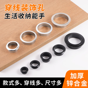 Cache-trou décoratif rond en alliage de zinc Shengshimingxin, noir mat, 19mm, 25mm, 30mm, 35mm, 50mm, 60mm, pour mur et bureau - Product Image 5