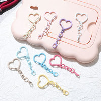 Porte-clés Cœur Couleur Bonbon avec Mousqueton en Gros pour Petits Cadeaux, Accessoires de Sac à Main et Breloques pour Femme