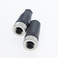 Connecteur Aviation M12 Femelle Droit à Visser 5 Broches pour Composant de Signalisation d'Automatisation
