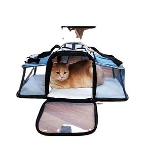 <span class=keywords><strong>Pet</strong></span> Expand able Carrier <span class=keywords><strong>Pet</strong></span> Erweiterbare Reise Camping Outdoor Atmungsaktives Mesh Belüftetes Design Cat Backpack Carrier - Product Image 5