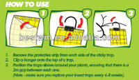 Pièges à insectes pour jardinage agricole résistants aux UV double face, tampons collants pour attraper les mites et les araignées, jetables, utilisables toute l'année, 24x10cm