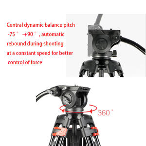 Vente chaude photographie caméra trépied 1.8 mètres portable hydraulique pan tilt trépied <span class=keywords><strong>pour</strong></span> le cinéma et la télévision en direct - Product Image 5