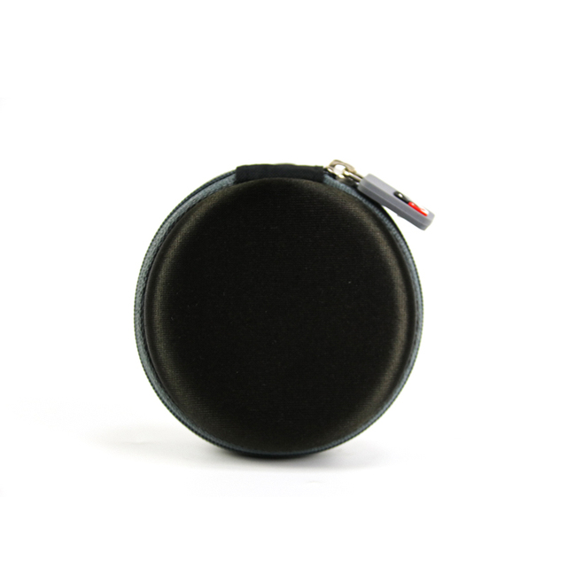 Custom Small Round Waterproof Shockproof Dustproof Earphone Case Zipper Eva Earphone Storage for Pouch Camping Travel