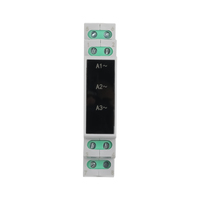 Voltmeter Mini Tiga Fasa untuk Pemasangan di Rel DIN AC 80-500V 0-100A Amperemeter Layar LED Digital IP65 Bahan ABS Pengukur Frekuensi