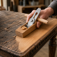 Raboteuse manuelle en bois pour bricolage domestique, angle de coupe 45°, lame en acier 65Mn, raboteuse courte de charpentier pour le travail du bois et le dégrossissage