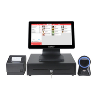 Sistema POS Todo en Uno de 15.6 Pulgadas para Restaurante, Supermercado y Comercio Minorista, con Pantalla Táctil Windows 11, Caja Registradora con Sistema de Pago
