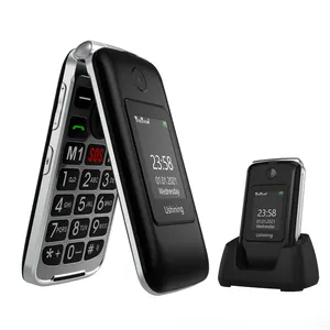 Оптовая продажа, раскладной мобильный телефон с функцией 4G, разблокированный телефон с двумя SIM-картами и кнопкой SOS для пожилых людей