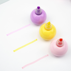 3pcs in 1 in Line Kawaii <span class=keywords><strong>Pastel</strong></span> Light Colors Little Dinosaur Cat Panda Pig Unicorn Highlighter Pen - Product Image 5
