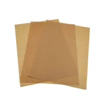 Papel de hornear antiadherente para barbacoa, papel de pergamino de color natural, 25x35cm, 100 hojas, venta directa de fábrica