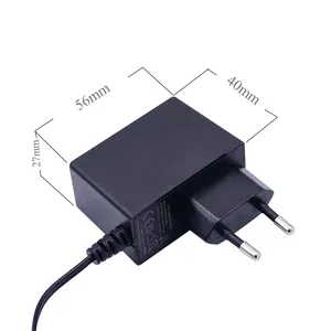 Enchufe tipo Salida de 9V 12V 2A 5V 3.5A 24V 1A 12W DC con certificados UL FCC CE GS UKCA SAA adaptador de corriente de montaje en pared de la UE