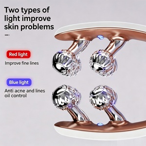 Masajeador Facial de Microcorriente con Rodillos, 8 Rodillos, Herramienta 3D en Forma de V para Esculpir el Rostro, Masajeador Facial Recargable, Herramienta para Levantar la Línea de la Mandíbula - Product Image 5