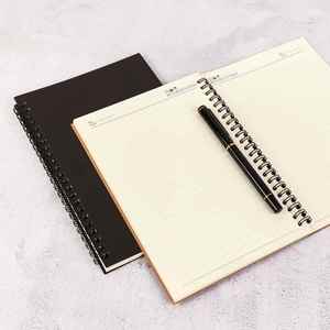 Custom Logo A5 Spiral Notebook - 50 <b>Sheets</b> (100 Pages) - 9 Colors (Red/Yellow/Blue/<b>Black</b>/Khaki Etc.) - Office & School Supplies - Product Image 4