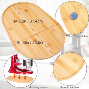 Tapis de mixage en bois ovale antidérapant, accessoire pour appareil de cuisine, pour mixeur vertical - Product Image 3