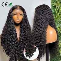 Perruque 24 HD Lace Front 13x6 en Cheveux Humains Remy Bouclés Birmans, Sans Colle, Transparente, Pré-Pluckée, Pré-Coupée, Densité 250%, Vente Directe Usine
