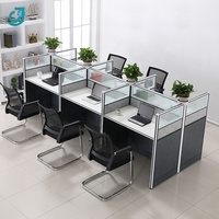Table de bureau à double hauteur pour le personnel de bureau 2 bureaux fixes simples pour l'école