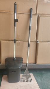 סיטונאי כלב פופר ספייר גדול המסתובב ומגרפה עמיד לפדות נירוסטה ארוך ידית כלי סילוק פסולת - Product Image 3