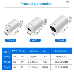 Jingye sessiz çift şarj plastik oksijen pompası balık tankı akvaryumlar su ve hava pompası aksesuar için - Product Image 6