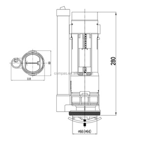 <span class=keywords><strong>Clapet</strong></span> <span class=keywords><strong>anti</strong></span>-<span class=keywords><strong>retour</strong></span> de toilette Réservoir d'eau silencieux Valve de remplissage de toilette et réservoir dissimulé de toilette à double chasse - Product Image 6