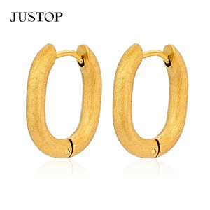 Aros de moda OEM/OEM, impermeables, de acero inoxidable, chapados en oro, hipoalergénicos, proveedor de joyería de moda, aretes de acero inoxidable - Product Image 1