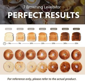 Tostadora 2 rebanadas de acero inoxidable Vintage con 7 niveles de dorado/función de calentamiento y descongelación/cajón de migas extraíble - Product Image 4