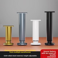 Pieds de meubles modernes et simples en acier inoxydable à hauteur réglable pour armoire de salle de bain, table basse, meuble TV, lit