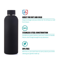 Botella de Agua Deportiva Portátil de Acero Inoxidable 304 con Aislamiento al Vacío de Doble Pared, Pintura de Goma con Color y Logotipo Personalizados