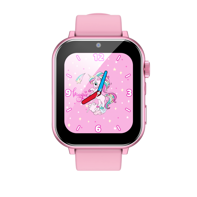 Kids Smart Watch Toy with IPS Display Silica Gel Band Alarm Clock & Calendar-Educational Puzzle Games Children's Watch