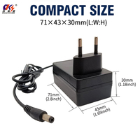 Chargeur mural noir et blanc du fabricant, 12V 2A 24V 1A 24W, alimentation AC/DC, connecteur 5,5*2,1 mm, matériau PC ABS, adaptateur LED