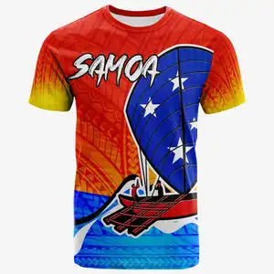 Samoa DNA T-Shirt POD Customized Text Logo Tees Sailing Art Design Men's Summer Breathable T Shirts Drop Shipping Man Clothing