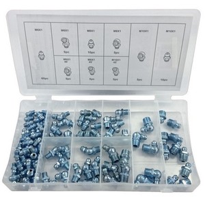 หัวฉีดจาระบี M6จักรวรรดิ M10 M8 110ชิ้นปากมีกระดุมเหล็กสำหรับปืนจารบี - Product Image 1