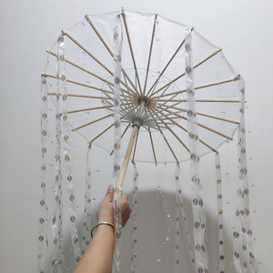 Precioso Paraguas LED Chino Japonés con Borlas que Brillan en la Oscuridad, Paraguas Luminoso Artesanal, Accesorios para Fotos de Hadas Hanfu - Product Image 4
