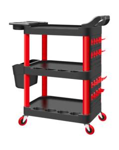 Chariot de lavage de <span class=keywords><strong>voiture</strong></span> à 3 niveaux amovible |   Panneau perforé et crochets - Pour ranger d'autres outils de nettoyage automobile - Product Image 2