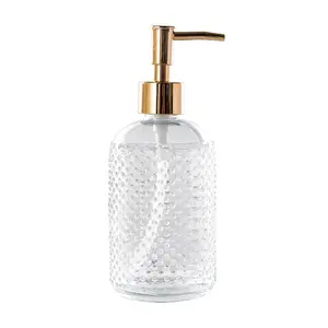 Stock Colorful 330ml 400ml Liquid Soap Dispenser Bottle Luxury Glass Shampoo Bottles With Pump