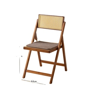 Silla <span class=keywords><strong>de</strong></span> Comedor Plegable Moderna <span class=keywords><strong>de</strong></span> Madera Maciza con Tapicería <span class=keywords><strong>de</strong></span> Ratán Impermeable y Estructura <span class=keywords><strong>de</strong></span> <span class=keywords><strong>Aluminio</strong></span> <span class=keywords><strong>para</strong></span> Uso en Interiores/Exteriores ZN 581 - Product Image 2