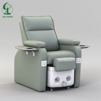 Fauteuil de pédicure de luxe JINCHENG, spa pour les pieds, dossier réglable, massage chauffant, système de jets sans tuyau à drainage automatique, couleurs personnalisées