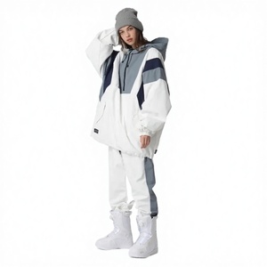 Nouvelle combinaison de ski chaude pour femme KJ 2026 – Combinaison de sport d'extérieur tendance avec fermeture éclair, coupe-vent et capuche en polyester/coton - Product Image 3