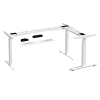 Meilleur vendeur, cadre de table de bureau debout en forme de L, réglable en hauteur, ergonomique, électrique, à double moteur