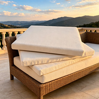 Coussin de siège de canapé d'extérieur en tissu moderne sectionnel pour patio et jardin, couleur et taille personnalisables, remplacement pour projets hôteliers OEM ODM