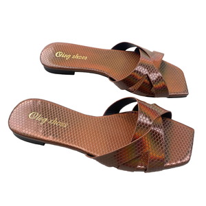 Sandalias planas de correa cruzada de PU de alta calidad de marca Oleg, novedad suave de verano en varios colores, cómodas para exteriores para - Product Image 2