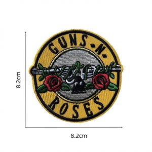 カスタマイズ可能なパンクミュージック刺繍キャンバスバッジ、ヨーロッパ・アメリカンロックバンドスタイル3D、装飾ステッカー、服飾デコレーション用 - Product Image 3