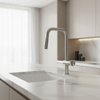 Robinet de cuisine monocommande en laiton sans plomb, à montage sur plan, avec douchette extractible 2 fonctions, pour évier – Meilleures ventes